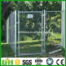 De alta calidad galvanizado a través de la cadena de enlace de malla de alambre puerta de cerca con todas las guarniciones de la cerca